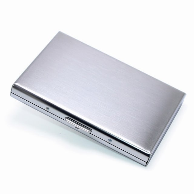 RFID-kortholder med 6 kortpladser Sølv