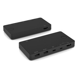 NÖRDIC USB-C KVM-switch 2 til 1 HDMI 4K60Hz 2xUSB-A