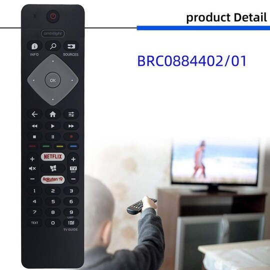 BRC0884402/01 TV Fjernbetjening Erstatning til Philips TV | Elgiganten