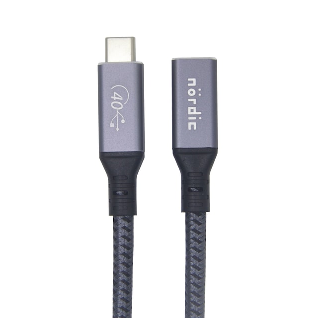 NÖRDIC USB 4 forlængerkabel 25cm 40Gbps 240W 4K80Hz