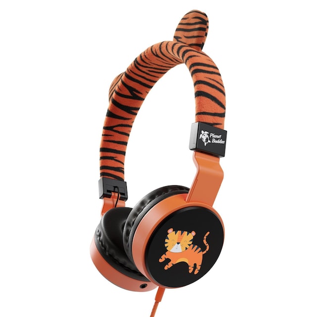 Charlie the Tiger Pelsede høretelefoner med ledning til børn Genbrug