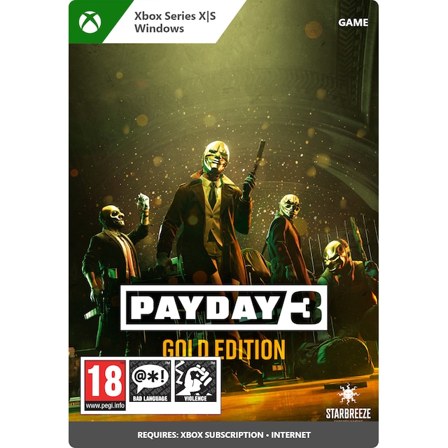 PAYDAY 3: Gold Edition - PC Windows,Xbox Series X,Xbox Series S