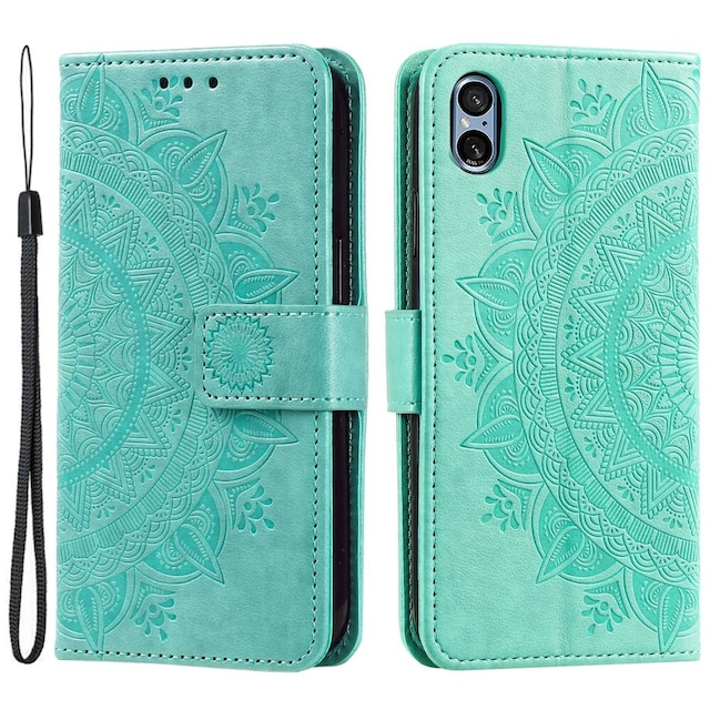 SKALO Sony Xperia 5 V Mandala Flip Cover - Turkis