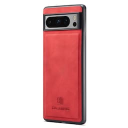 DG.MING Google Pixel 8 Pro Premium PU-læder Hybrid Cover - Rød