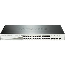 D-Link netværksswitch, Layer 2, 10/100/1000BASE-TX, 24xRJ45, 4xSFP, P