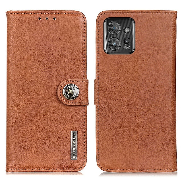 SKALO Motorola ThinkPhone 5G KHAZNEH Premium Pungetui i PU-læder - Brun