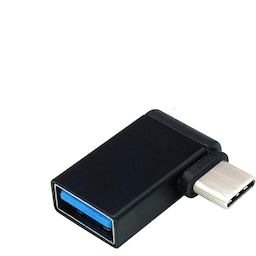 NÖRDIC USB-C han til USB-A hun vinklet adapter 90 grader