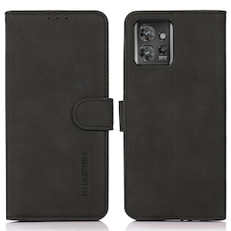 SKALO Motorola ThinkPhone 5G KHAZNEH Pungetui i PU-læder - Sort