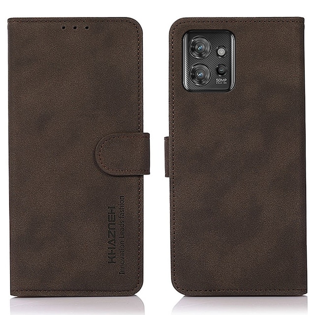 SKALO Motorola ThinkPhone 5G KHAZNEH Pungetui i PU-læder - Brun