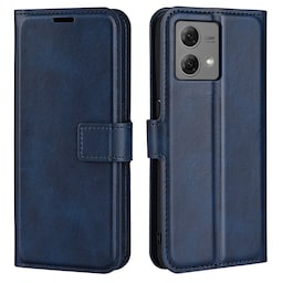 SKALO Motorola Moto G84 5G Premium Wallet Flip Cover - Blå