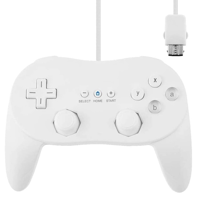 Gamepad til Nintendo Wii,Wii U Controller 1,1 m kabel - Hvid