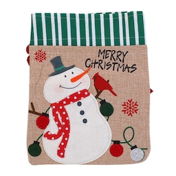 Julegavepose Sæk Snemand mønster til juleaften juleweekend