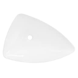 ML-Design Blank hvid keramisk vask 69x46x13 cm trekantet