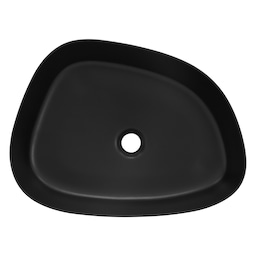 ML-Design Keramisk vask i mat sort 55 x 42 x 14 cm, oval