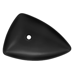 ML-Design keramisk håndvask i mat sort 69x46x13 cm trekantet