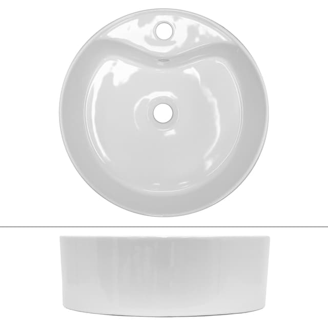 ECD Germany håndvask 420 x 420 x 170 mm keramik hvid