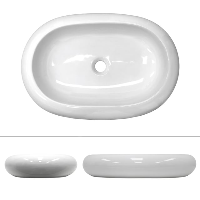 Keramisk vask forfængelighed bordplade vask håndvask 630 x 420 mm