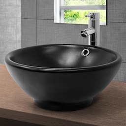 ECD Germany håndvask - Ø 420 x 170 mm - fremstillet af keramik - rund - hvid