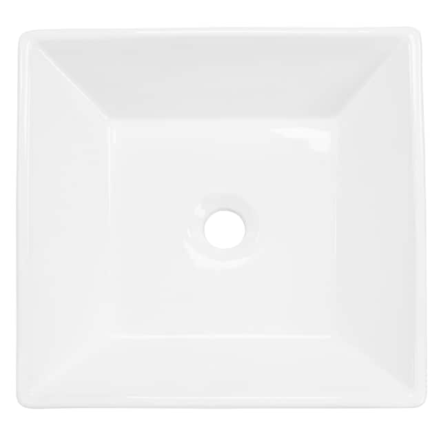 ML-Design blank hvid keramisk håndvask 41x41x12 cm