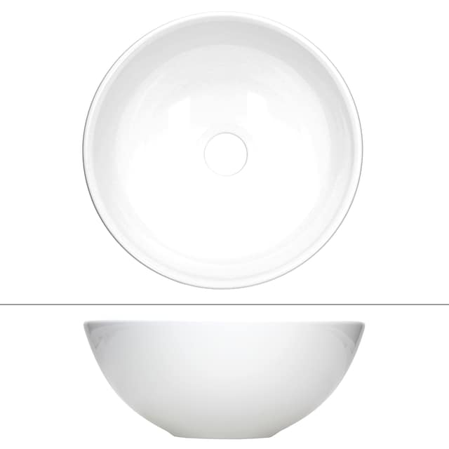 ML-Design keramisk håndvask i hvid højglans, Ø 28x11,6 cm