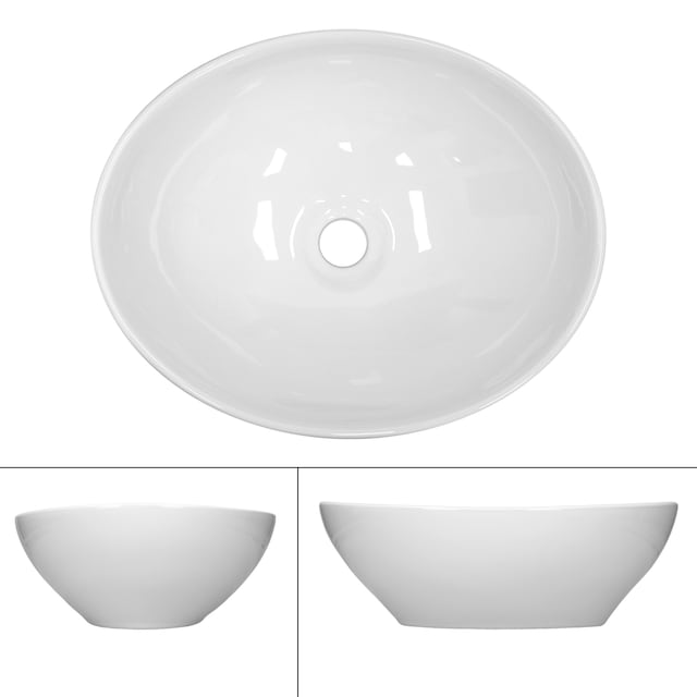Keramisk vask forfængelighed bordplade vask håndvask 410 x 330 mm