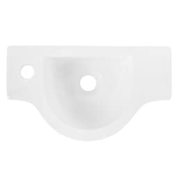 ML-Design keramisk håndvask i hvid, 44,5x25,5x12 cm, oval