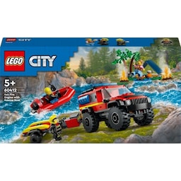 LEGO City Fire 60412  - 4x4 Fire Truck with Rescue Boat