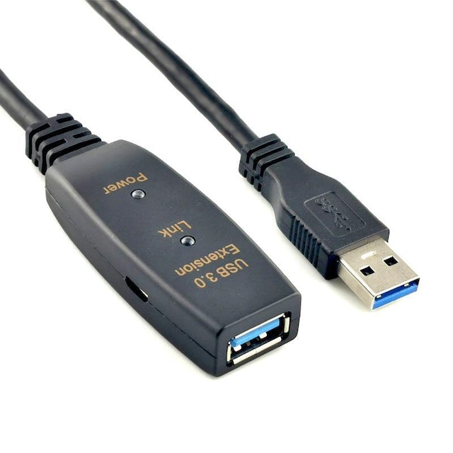 NÖRDIC ACTIVE 10M USB3.1 Forlængerkabel 5GBPSextension USB A Mand til Kvinde til Xbox, PS5, Oculus, Printer, Scanner, Playstation, VR