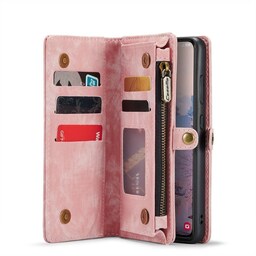 Multi Wallet CaseMe 11-kort Samsung Galaxy S24 Plus - Lyserød