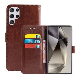 Wallet cover 3-kort Samsung Galaxy S24 Ultra - Brun