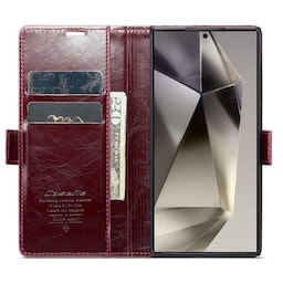 CaseMe Wallet 2-kort Samsung Galaxy S24 Ultra - Vinrød