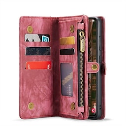 Multi Wallet CaseMe 11-kort Samsung Galaxy S24 Plus - Rød