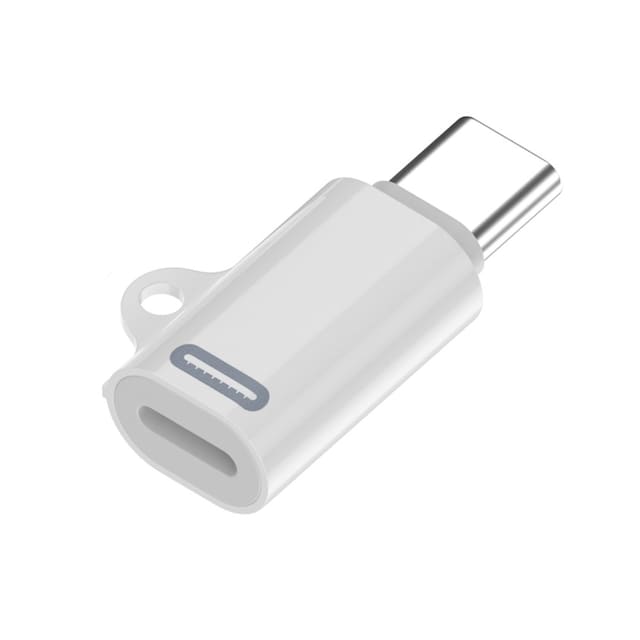 Kompatibel med iPhone 15 Series 8-pin hun- til type-C han-adapter 27W PD