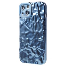Til iPhone 15 TPU Etui Elektroplating Rynket Ujævn Telefon Cover - Blå