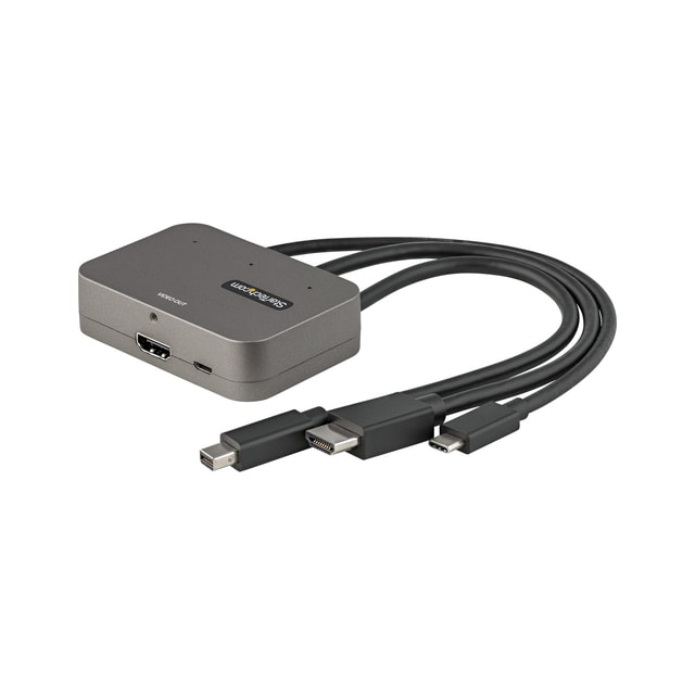 StarTech.com 3-i-1-multiport till HDMI-adapter - 4K 60 Hz USB-C, HDMI eller Mini