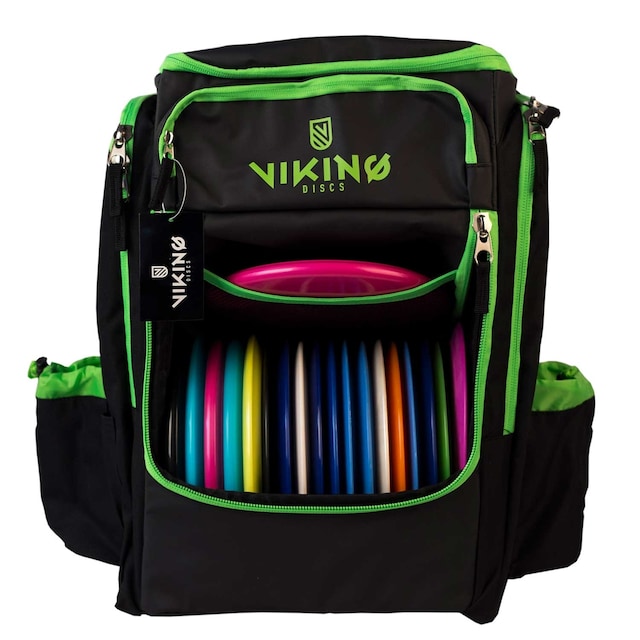 Viking Discs Tour Bag disk golf rygsæk - Sort/hvid