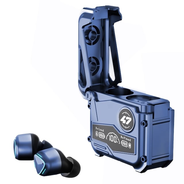 MK47 Mechanical Gaming Bluetooth In-ear Headset - Blå