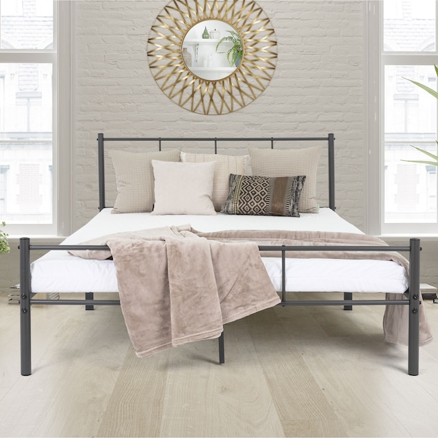 ML Design Metal Bed 140x200cm stålramme, antracit