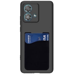 Silikone cover med kortholder Motorola Edge 40 Neo - Sort