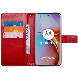 Wallet cover 3-kort Motorola Edge 40 Pro - Rød