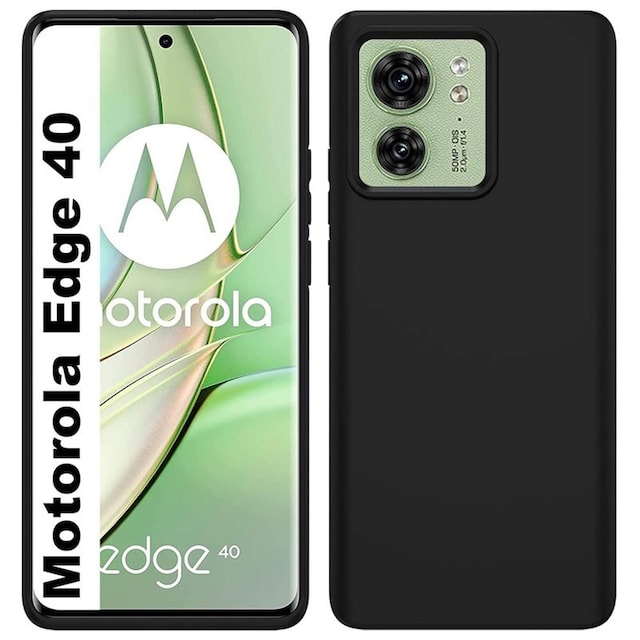 Silikone cover Motorola Edge 40 5G - Sort