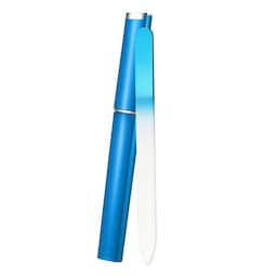 Medium bærbart neglepoleringsværktøj i glas neglefil med etui Blå