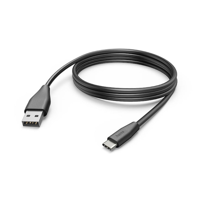 Ladekabel USB-A till USB-C Sort 3,0m