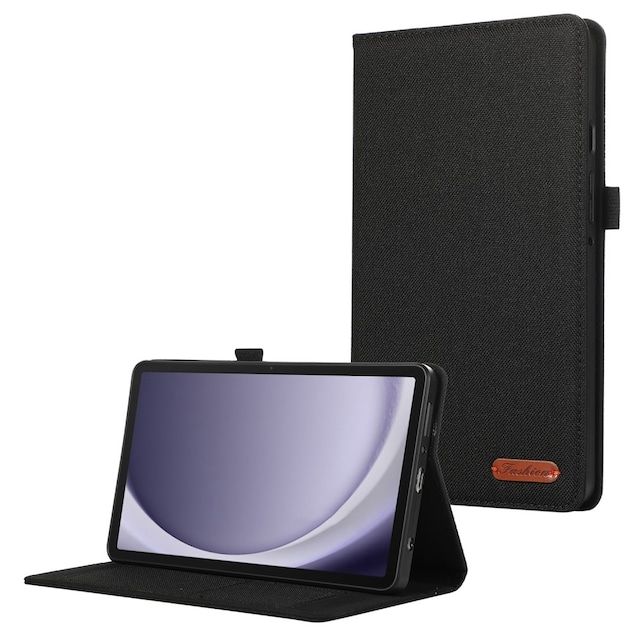 Samsung Galaxy Tab A9+ Tabletetui Dækstofstruktur - Sort