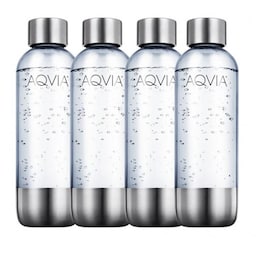 4-pack AGA AQVIA Stål 1L, PET-flaska