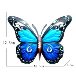 Kunst 3D sommerfugl væghængende indretning Havegaveboligornament - Blå