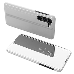 SKALO Samsung S24+ Clear View Mirror Etui - Sølv