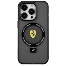 Ferrari iPhone 15 Cover Ring Stand MagSafe Sort