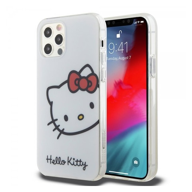 Hello Kitty iPhone 12/iPhone 12 Pro Cover Kitty Logo Hvid