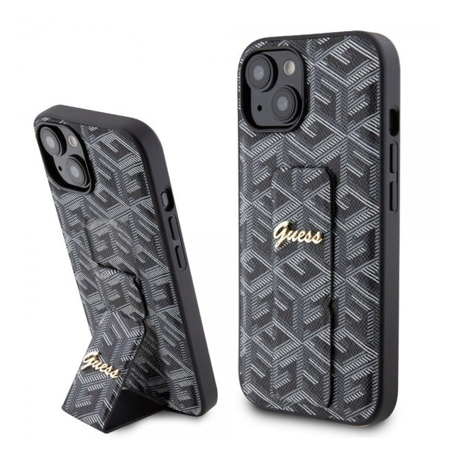 Guess iPhone 15 Cover G Cube Grip Stand Sort